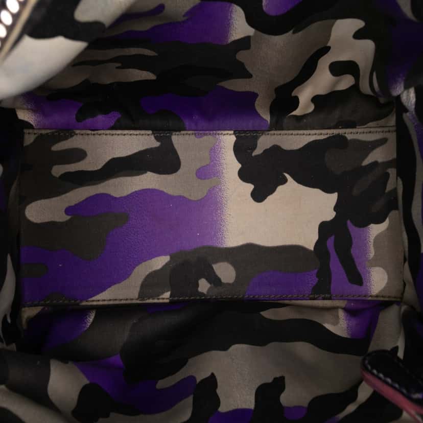 Dior Anselm Reyle Medium Metallic Lambskin Cannage Lady Dior Purple Leather Good condition - Model View