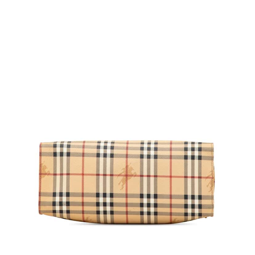 Burberry Haymarket Check Coated Canvas Tote Brown Canvas Good condition - Inside View