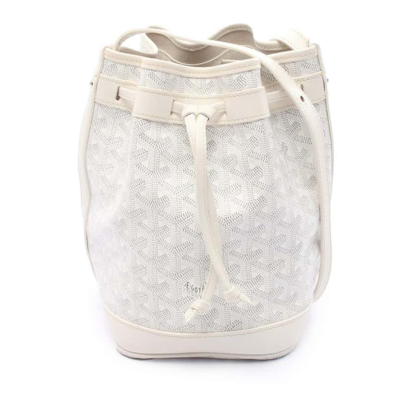 Goyard Goyardine Petit Flot White Canvas Good condition - Front View