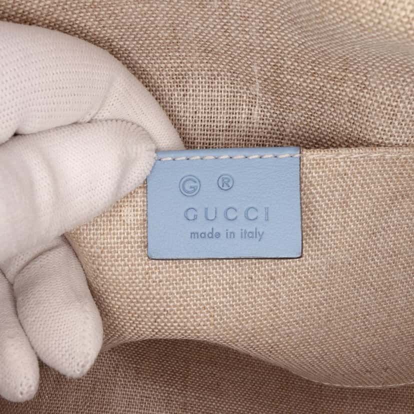 Gucci Mini Microguccissima Dome Satchel Blue Leather Good condition - Box View