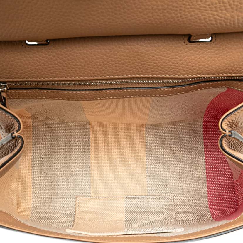 Gucci Small Leather Bamboo Daily Satchel Brown Leather Good condition - Model View