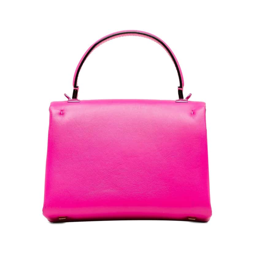 Valentino Mini One Stud Satchel Pink Leather Good condition - Inside View