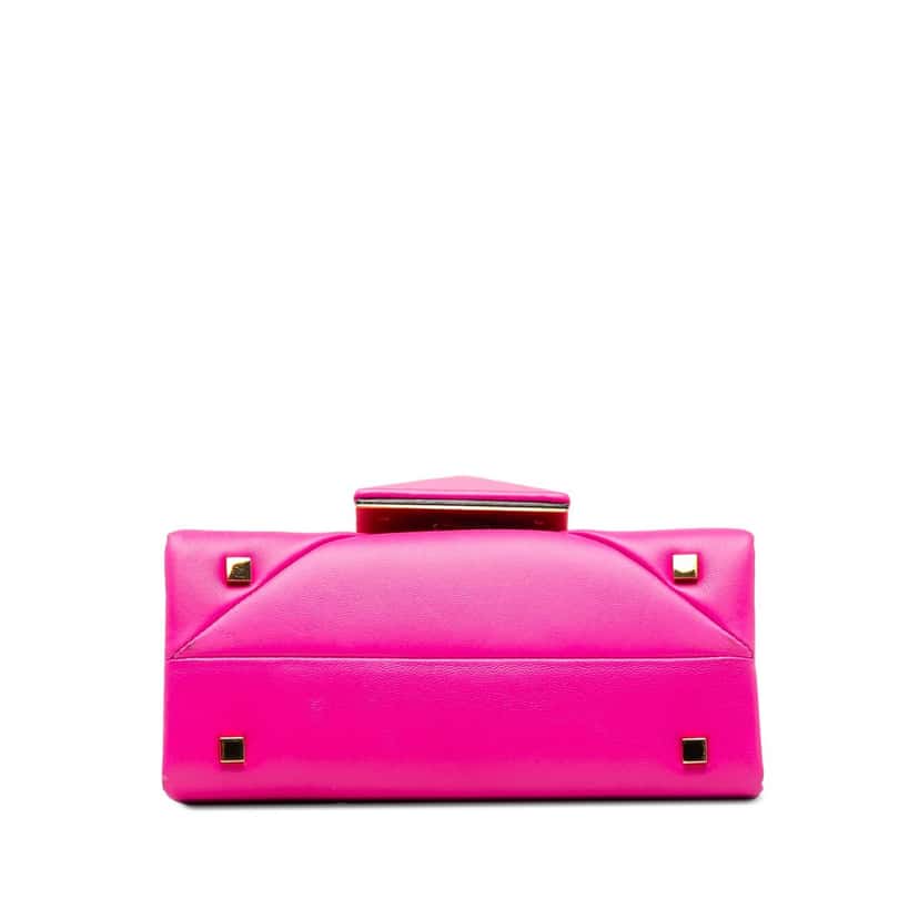 Valentino Mini One Stud Satchel Pink Leather Good condition - Model View