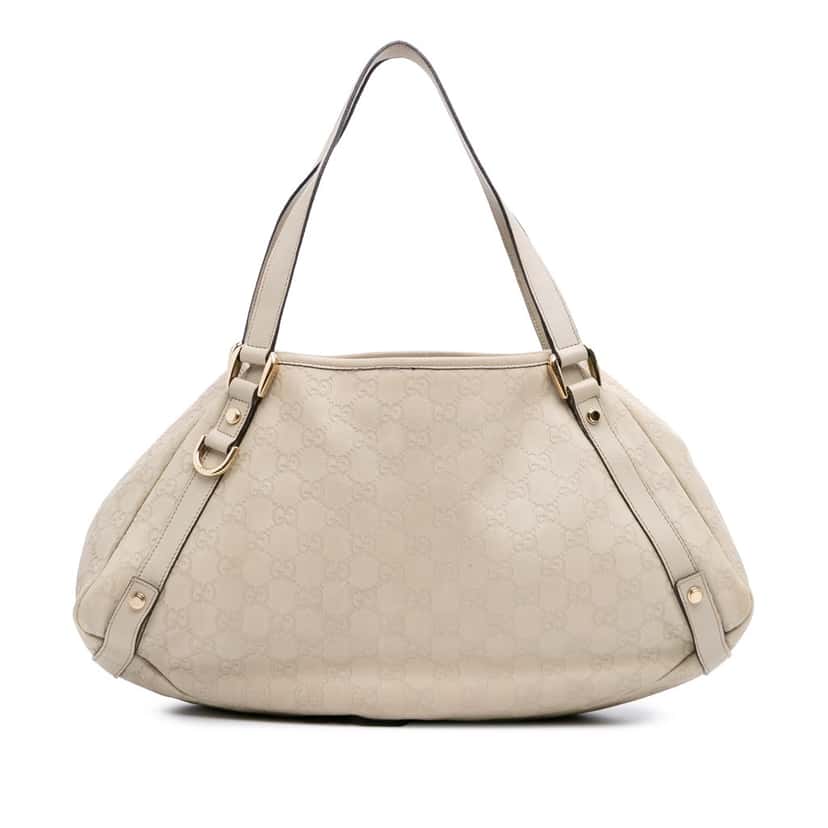 Gucci Medium Guccissima Abbey D Ring Tote Brown Leather Good condition - Front View