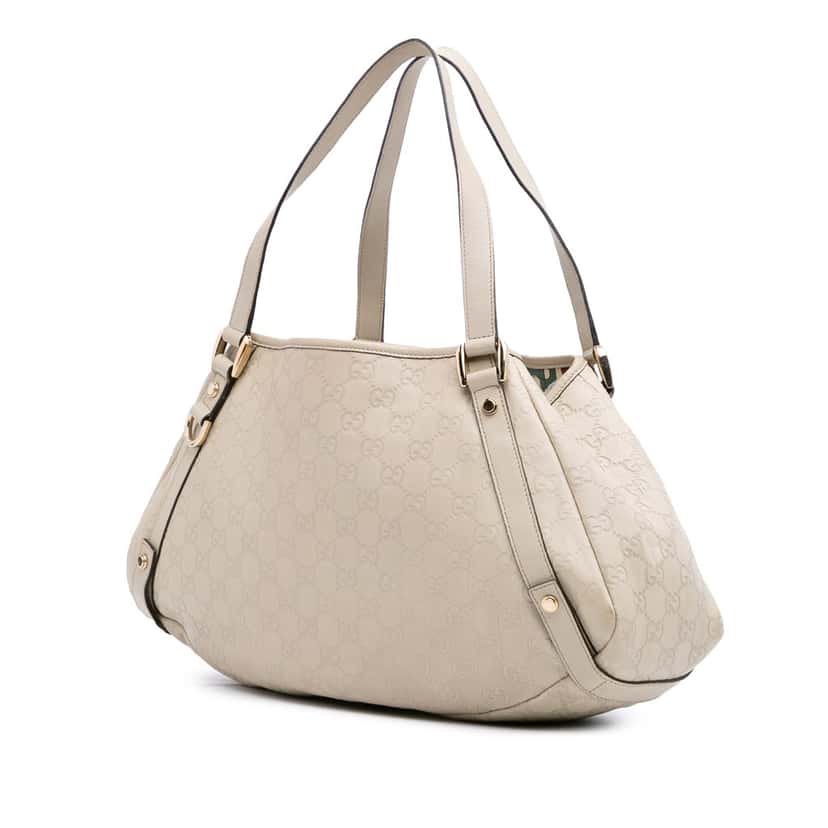Gucci Medium Guccissima Abbey D Ring Tote Brown Leather Good condition - Back View