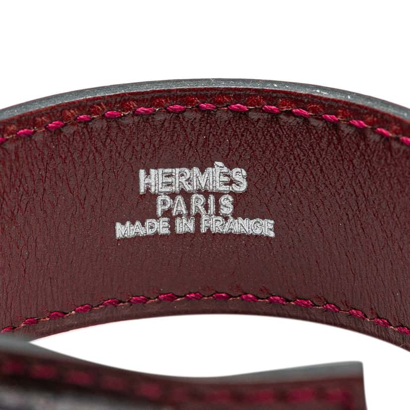 Hermès Leather Cadenas Artemis Bracelet M Red Leather Good condition - Model View