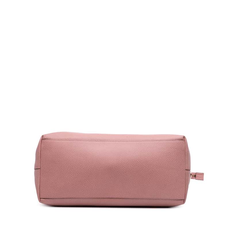 Gucci Large Dollar Calfskin GG Charm Dome Satchel Pink Leather Good condition - Inside View