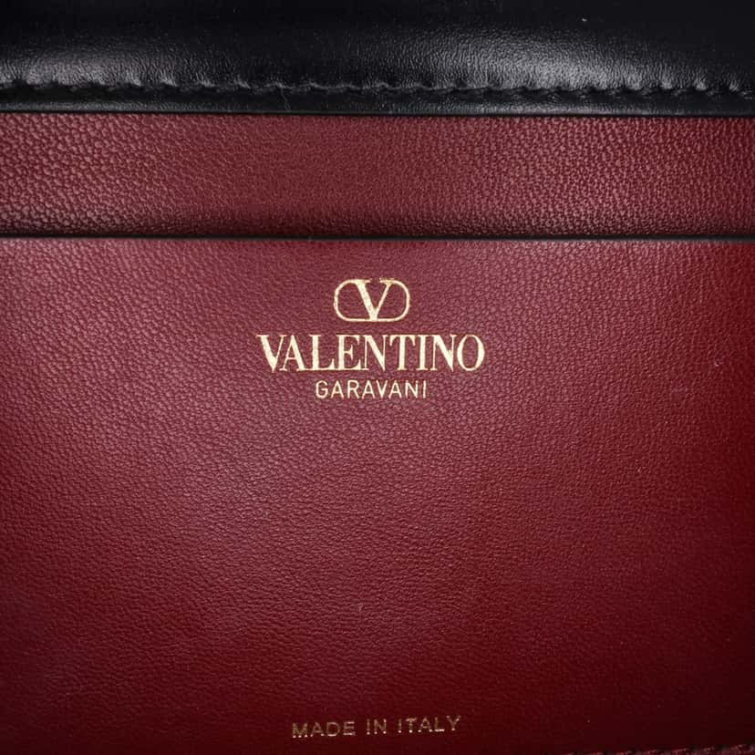 Valentino Small Leather Letter Crossbody Black Leather Good condition - Box View