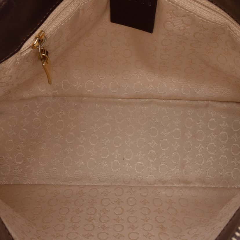 Celine C Macadam Canvas Shoulder Bag Brown Canvas Good condition - Model View