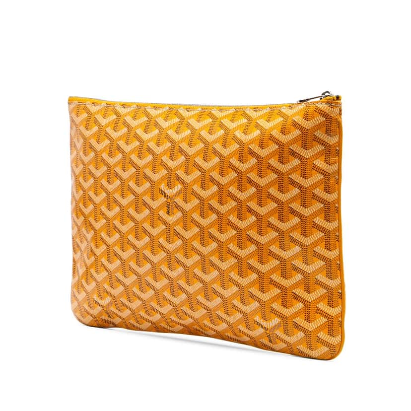 Goyard Goyardine Senat MM Yellow Canvas Good condition - Back View