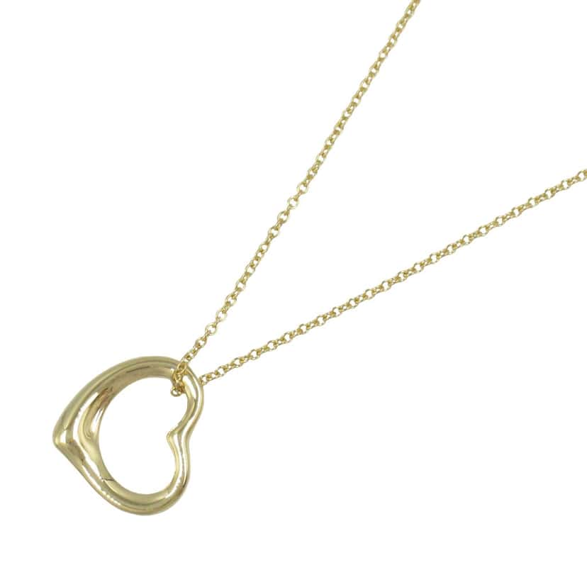 Tiffany & Co 18K Yellow Gold Small Elsa Peretti Open Heart Pendant Necklace Gold Gold Good condition - Inside View