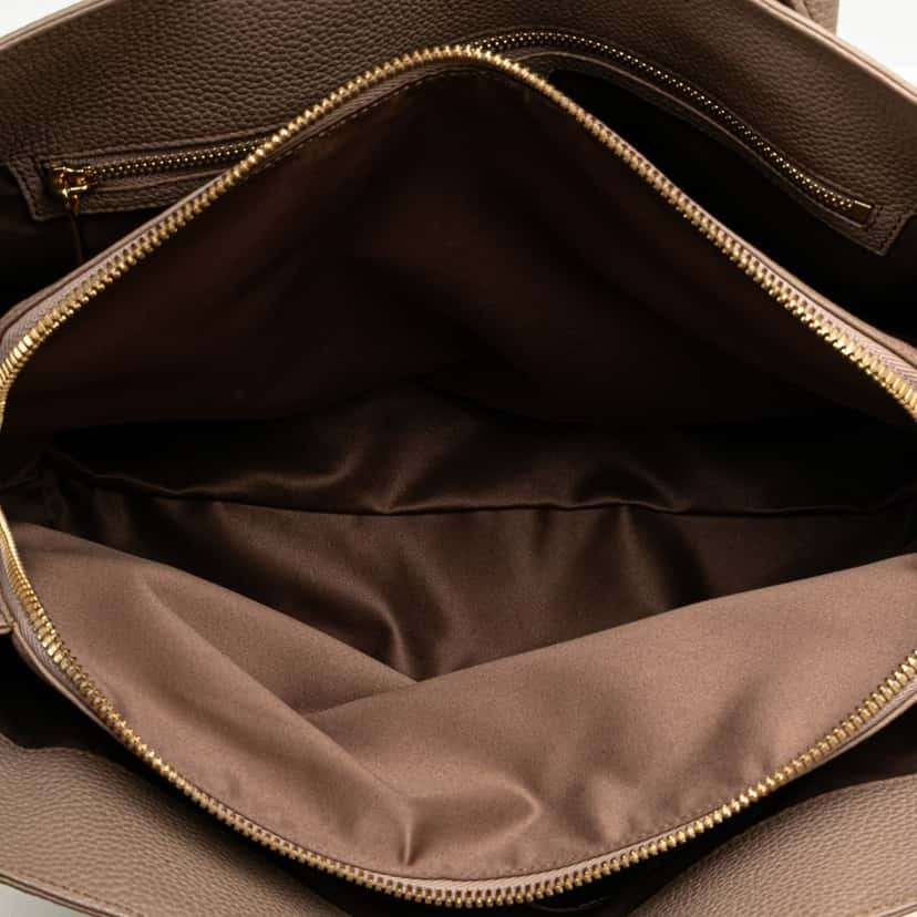 Salvatore Ferragamo Leather Fiamma East West Tote Brown Leather Good condition - Model View
