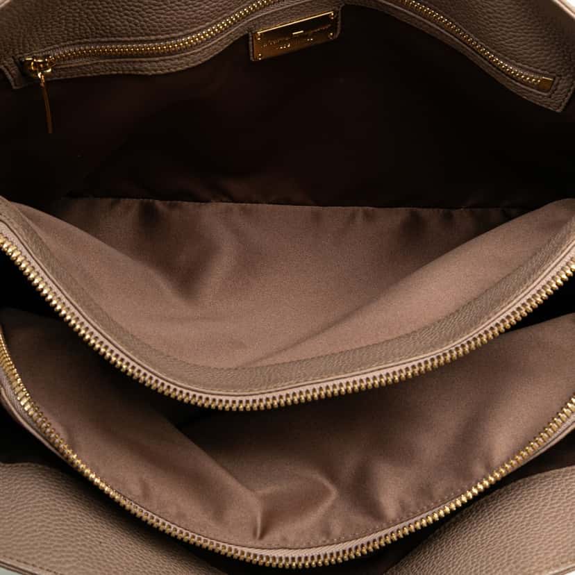 Salvatore Ferragamo Leather Fiamma East West Tote Brown Leather Good condition - Box View