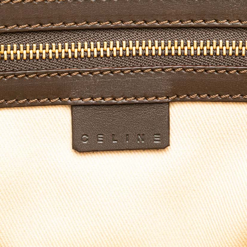 Celine C Macadam Canvas Tote Brown Canvas Good condition - Box View