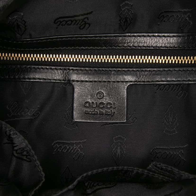 Gucci Large Patent Hysteria Satchel Black Leather Good condition - Box View