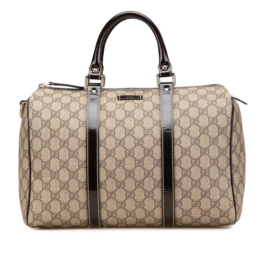 Gucci GG Supreme Joy Boston Brown Canvas Good condition - Front View