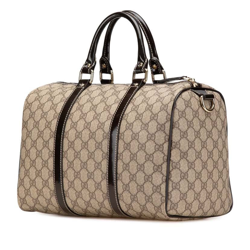 Gucci GG Supreme Joy Boston Brown Canvas Good condition - Back View