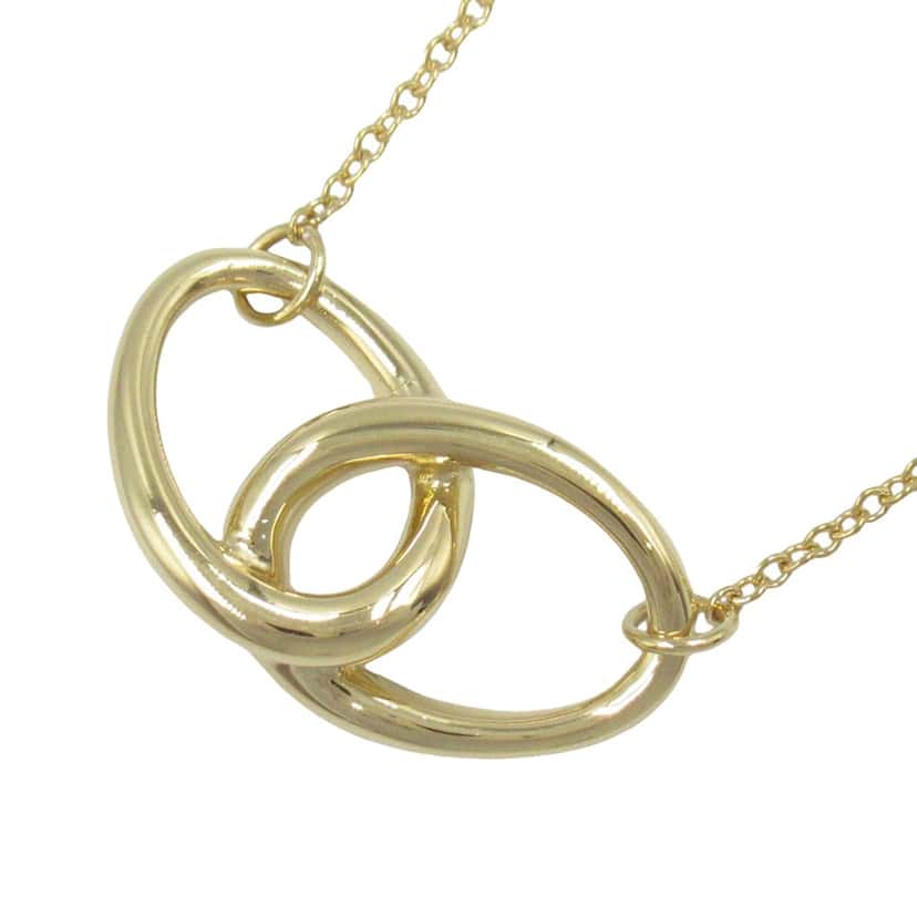 Tiffany & Co 18K Yellow Gold Elsa Peretti Double Loop Necklace Gold Gold Good condition - Back View