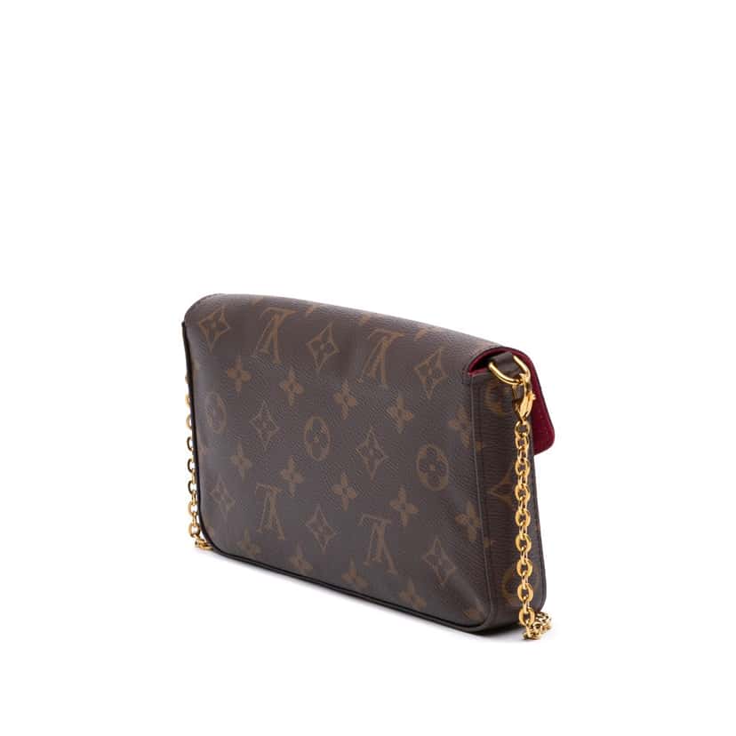 Louis Vuitton Monogram Pochette Felicie Brown Canvas Good condition - Back View