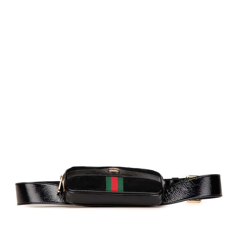 Gucci Small Suede Ophidia Belt Bag Black Leather Good condition - Inside View