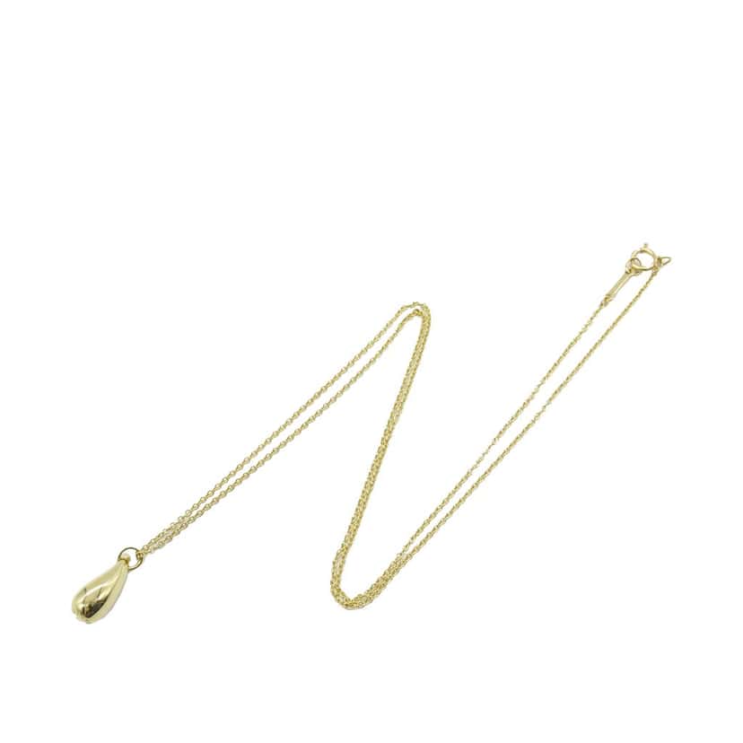 Tiffany & Co 18K Yellow Gold Elsa Peretti Teardrop Pendant Necklace Gold Gold Good condition - Box View