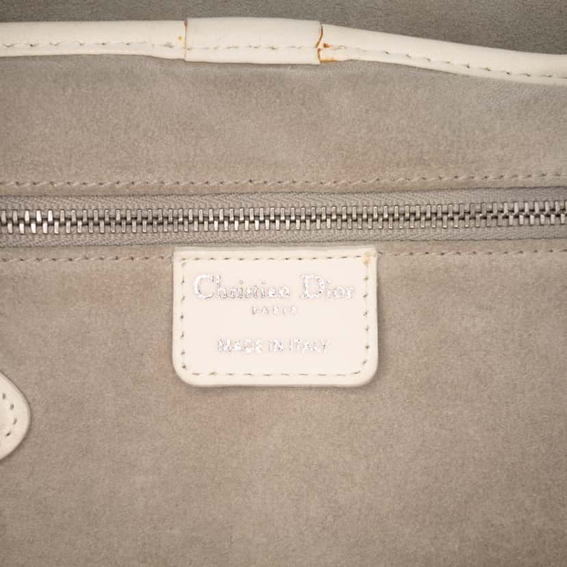 Dior Leather Jazz Club Shoulder Bag White Leather Good condition - Box View