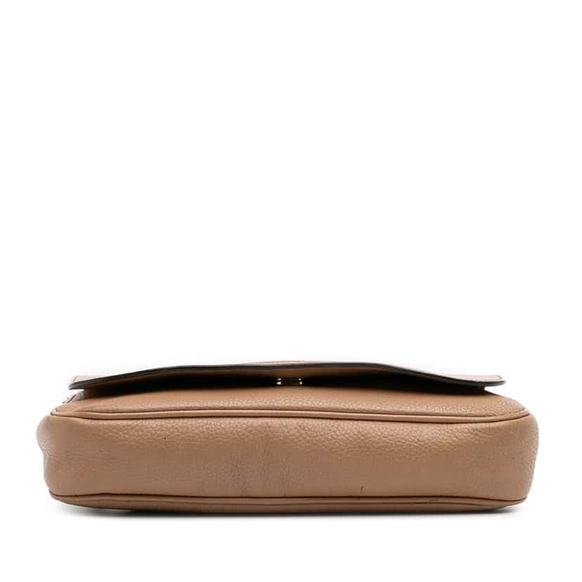Gucci Medium Leather Soho Chain Flap Crossbody Brown Leather Good condition - Inside View