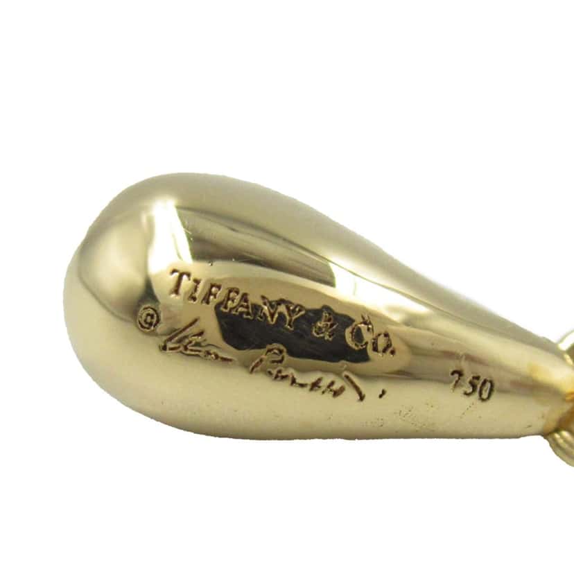 Tiffany & Co 18K Yellow Gold Elsa Peretti Teardrop Pendant Necklace Gold Gold Good condition - Box View