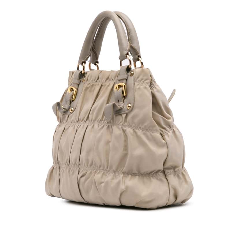 Prada Tessuto Gaufre Satchel Brown Good condition - Back View