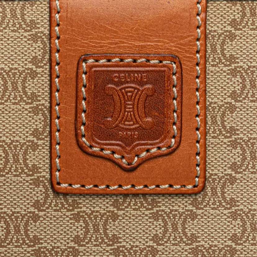 Celine Macadam Coated Canvas Clutch Brown Canvas Good condition - Box View