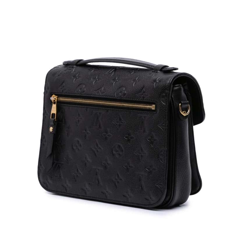 Louis Vuitton Monogram Empreinte Pochette Metis Black Leather Good condition - Back View