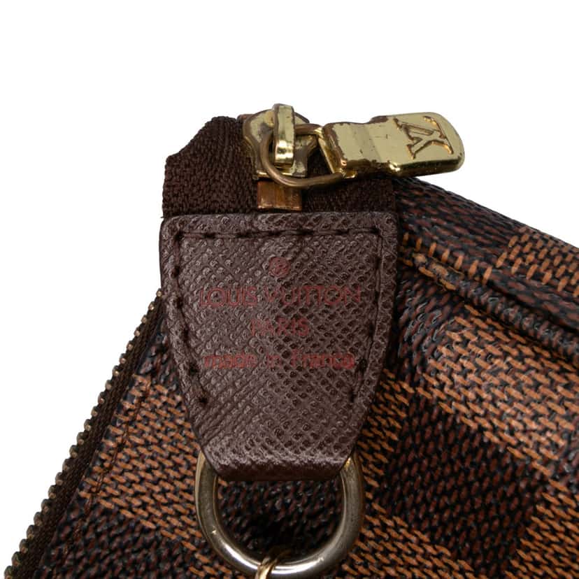 Louis Vuitton Damier Ebene Mini Pochette Accessoires Brown Canvas Good condition - Box View