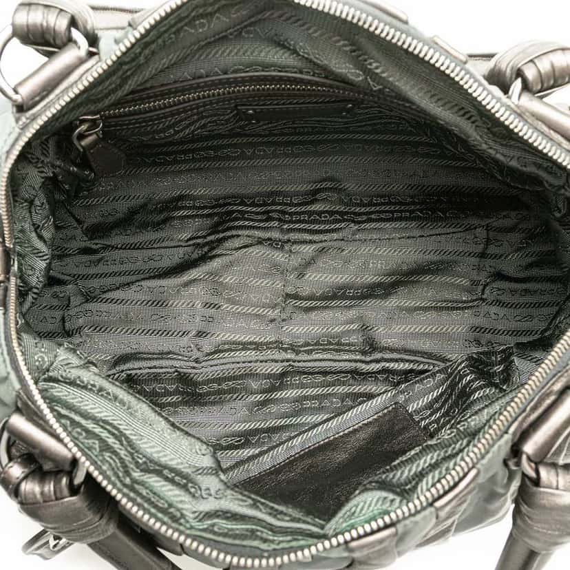 Prada Tessuto Nappa Waves Tote Grey Good condition - Model View