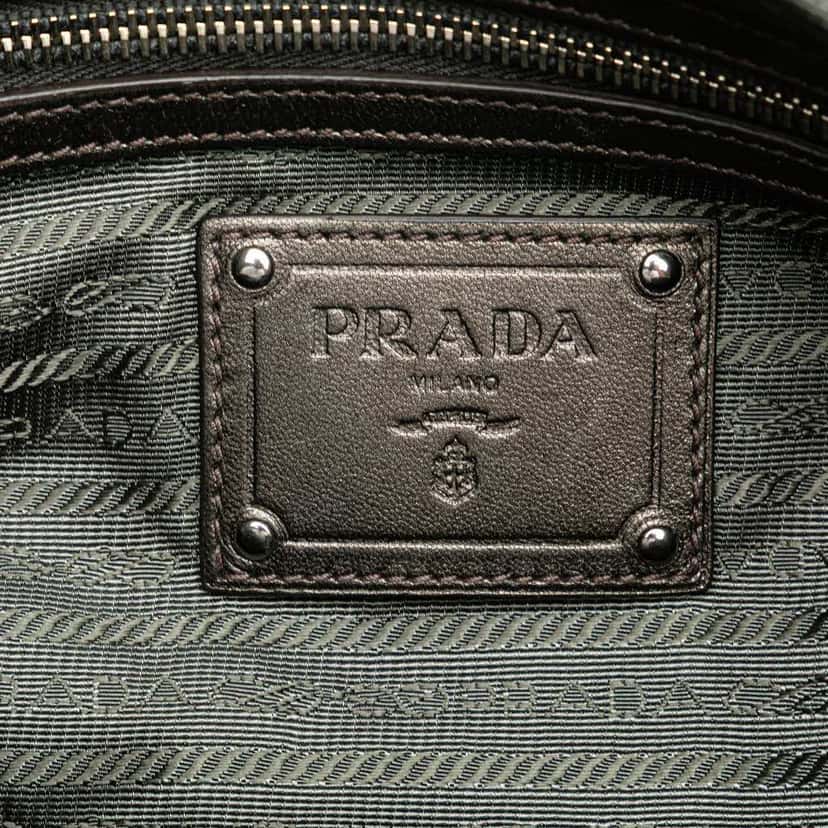 Prada Tessuto Nappa Waves Tote Grey Good condition - Box View