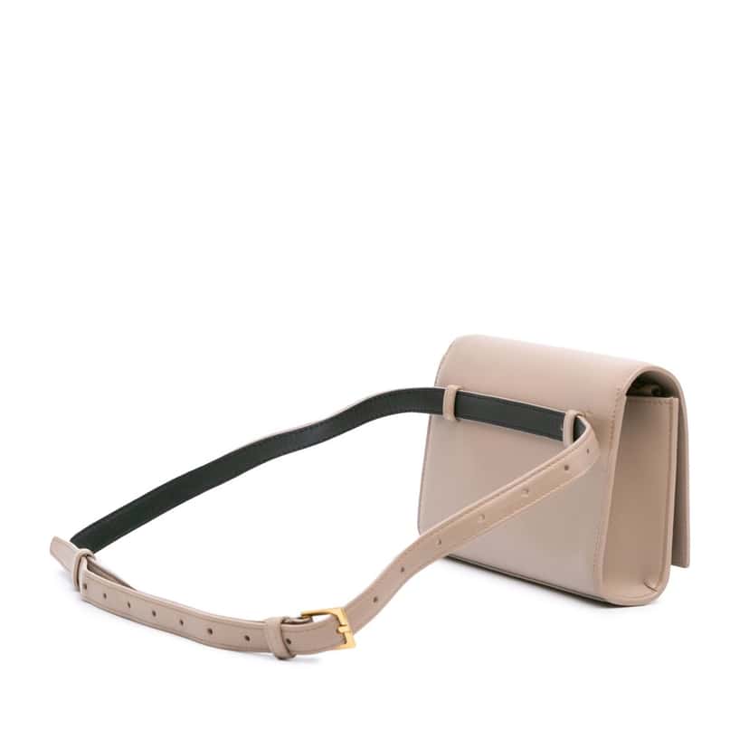 Saint Laurent Smooth Calfskin Monogram Kate Belt Bag Brown Leather Good condition - Back View