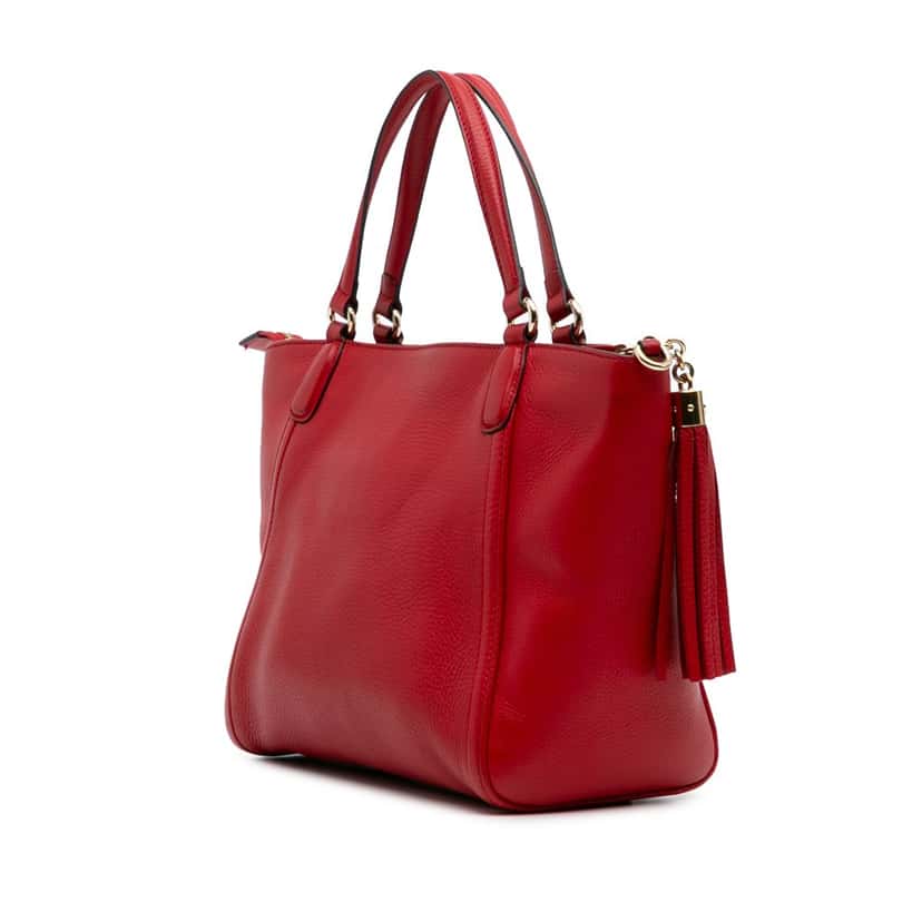 Gucci Small Leather Soho Cellarius Satchel Red Leather Good condition - Back View