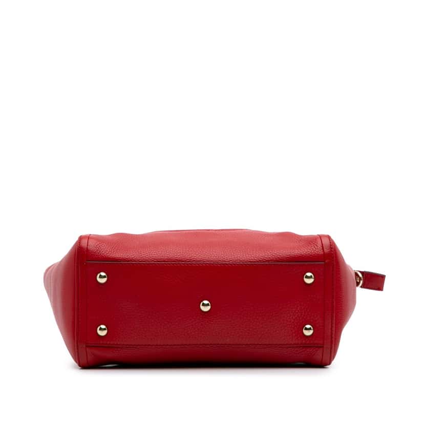 Gucci Small Leather Soho Cellarius Satchel Red Leather Good condition - Inside View