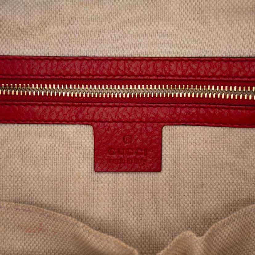 Gucci Small Leather Soho Cellarius Satchel Red Leather Good condition - Box View