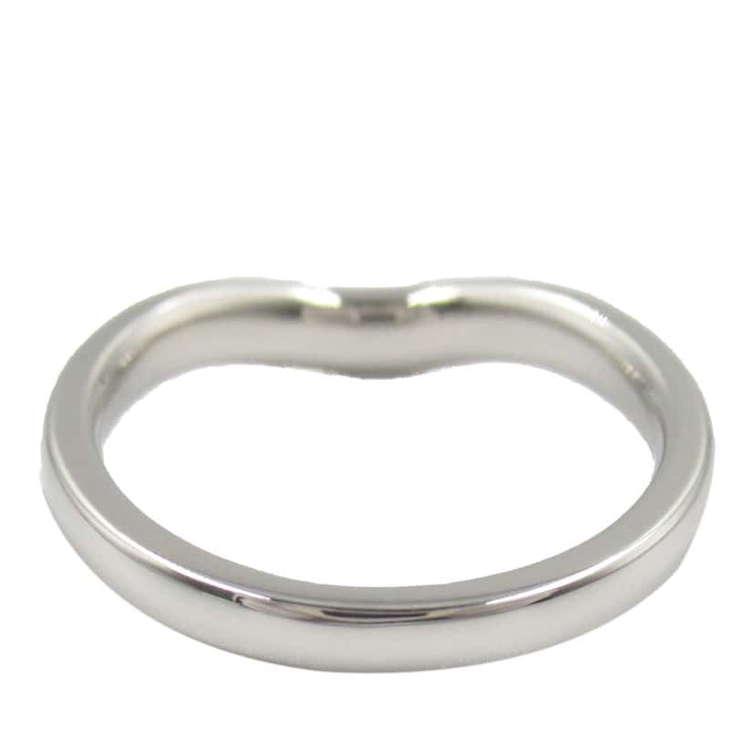Tiffany & Co Platinum Elsa Peretti Curved Wedding Band Ring Silver Platinum Good condition - Inside View