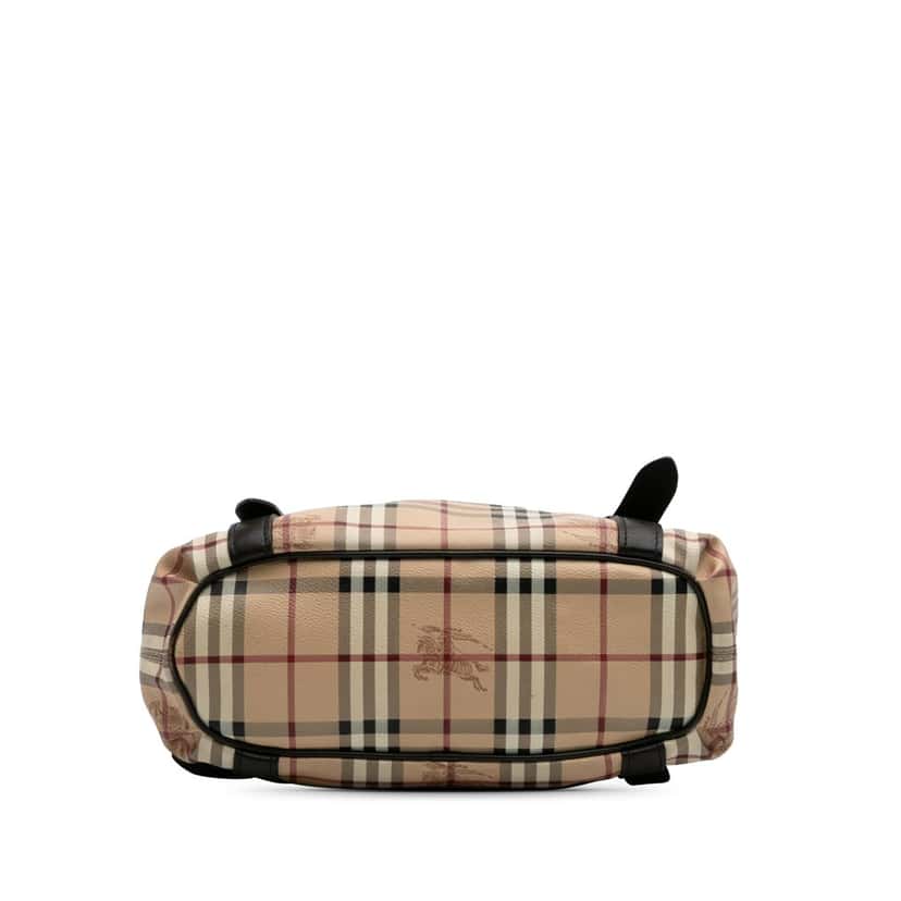 Burberry Haymarket Check Coated Canvas Satchel Brown Canvas Good condition - Inside View
