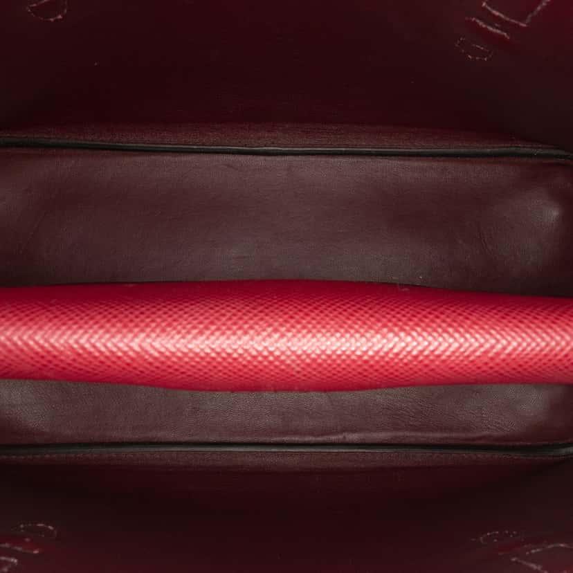 Prada Saffiano Cuir Double Satchel Red Leather Good condition - Model View