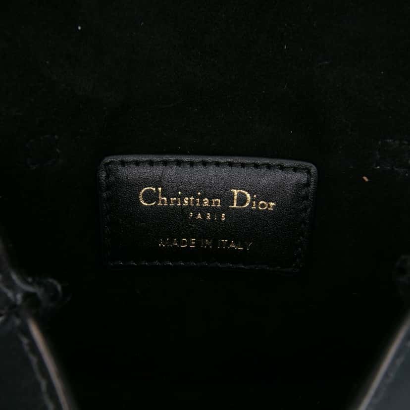 Dior Micro Leather Bobby Crossbody Black Leather Good condition - Box View