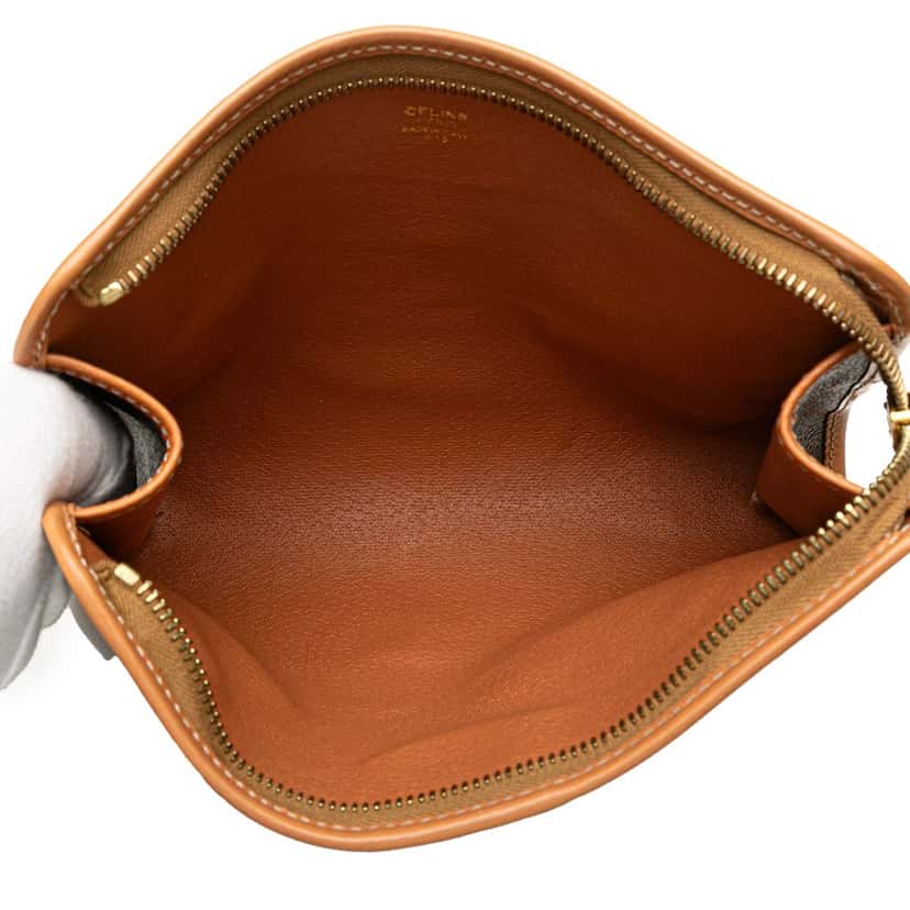 Celine Macadam Coated Canvas Clutch Brown Canvas Good condition - Model View