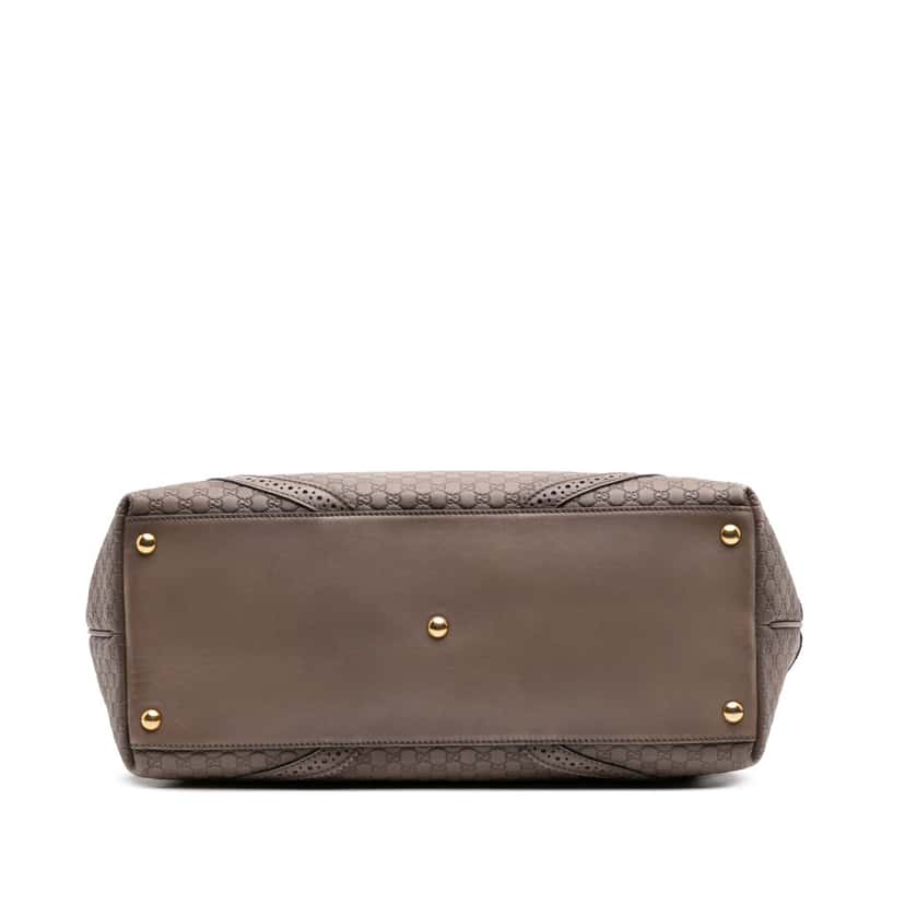 Gucci Large Microguccissima Brogue Duilio Tote Brown Leather Good condition - Inside View