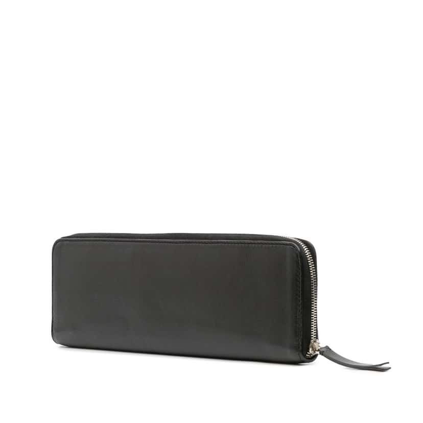 Balenciaga Leather Logo Clutch Black Leather Good condition - Back View
