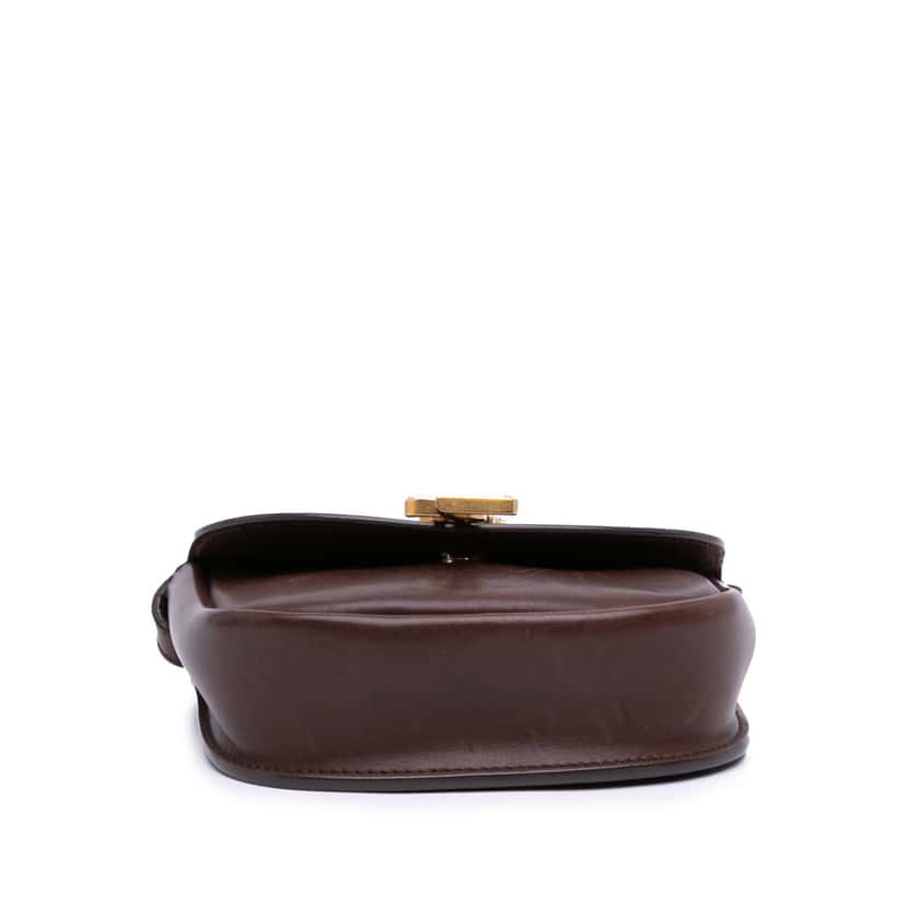 Saint Laurent Small Leather Monogram Kaia Crossbody Brown Leather Good condition - Inside View