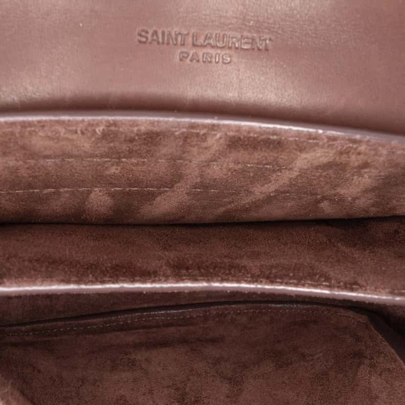 Saint Laurent Small Leather Monogram Kaia Crossbody Brown Leather Good condition - Model View