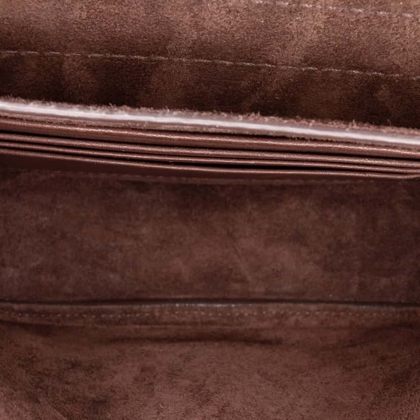 Saint Laurent Small Leather Monogram Kaia Crossbody Brown Leather Good condition - Box View