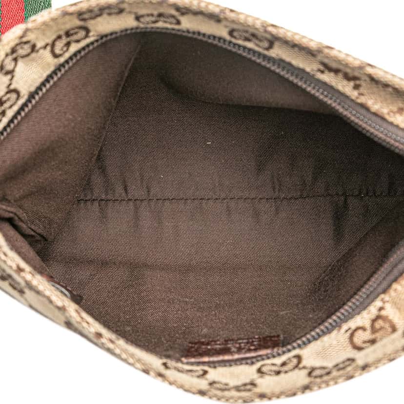 Gucci GG Canvas Web Crossbody Brown Canvas Good condition - Model View