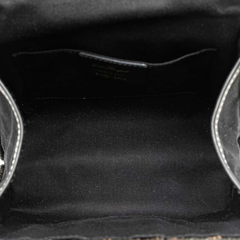 Salvatore Ferragamo Wicker Gancini Iconic Top Handle Bag Black Good condition - Model View